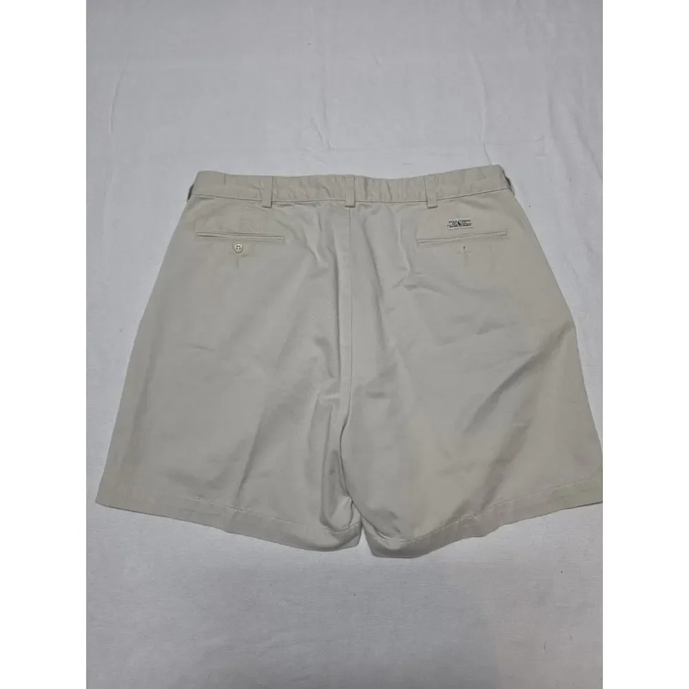 polo ralph lauren khaki chino pleated Mens Short Size 38